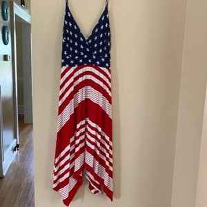 Red, white, and blue dress